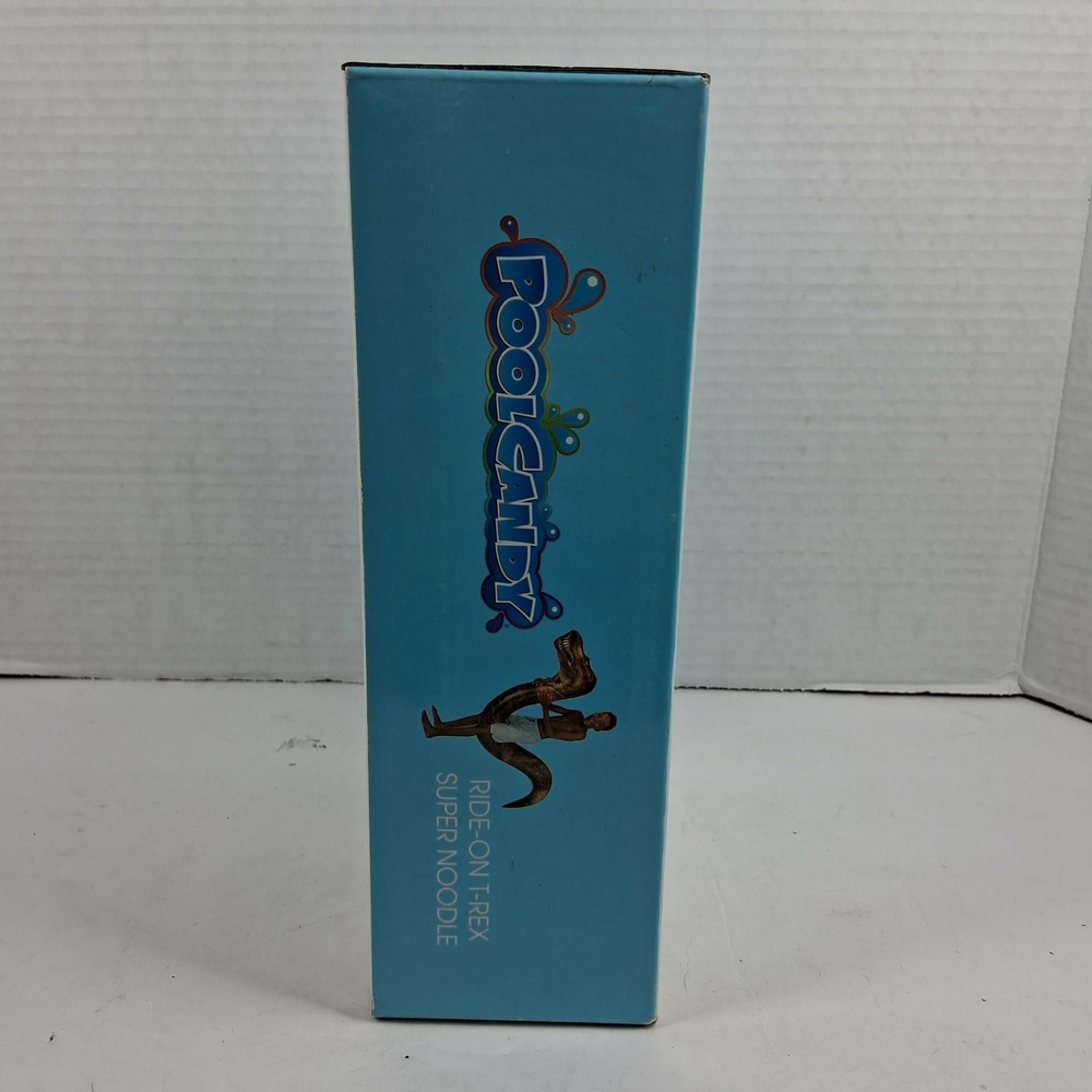PoolCandy T-Rex Ride-On Super Noodle Inflatable Pool Float PCA1742TR Brown 200lb - Picture 4 of 6